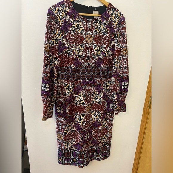 Chico’s Multicolor Medallion Print Long Sleeve Dress - Picture 3 of 8